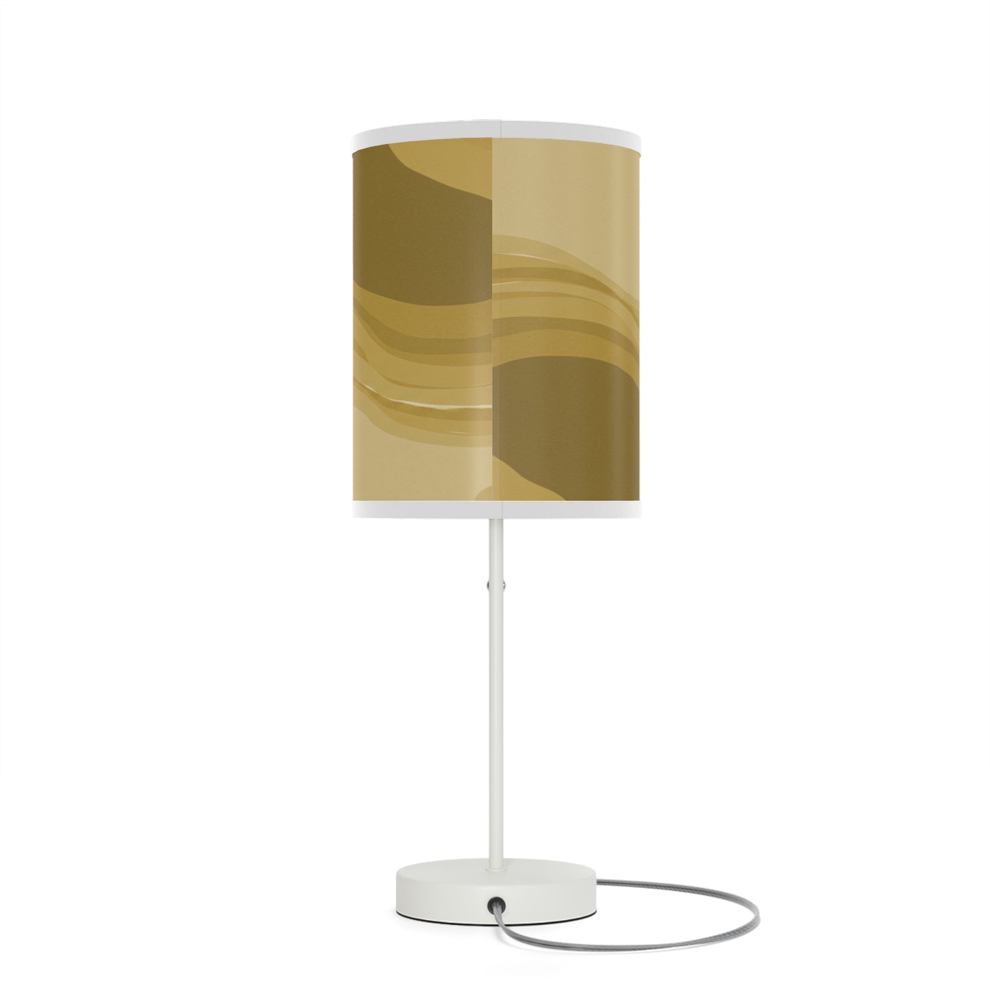 Brown Wavey Table Lamp on a White or Silver Stand, US|CA plug