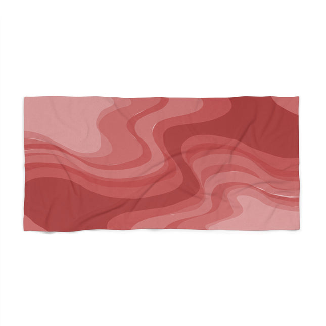 Power Red Wavey 30" x 60" Beach Towel