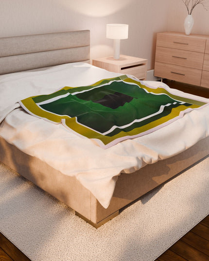 Alpha Shadow Velveteen Plush Blanket, 50" x 60"