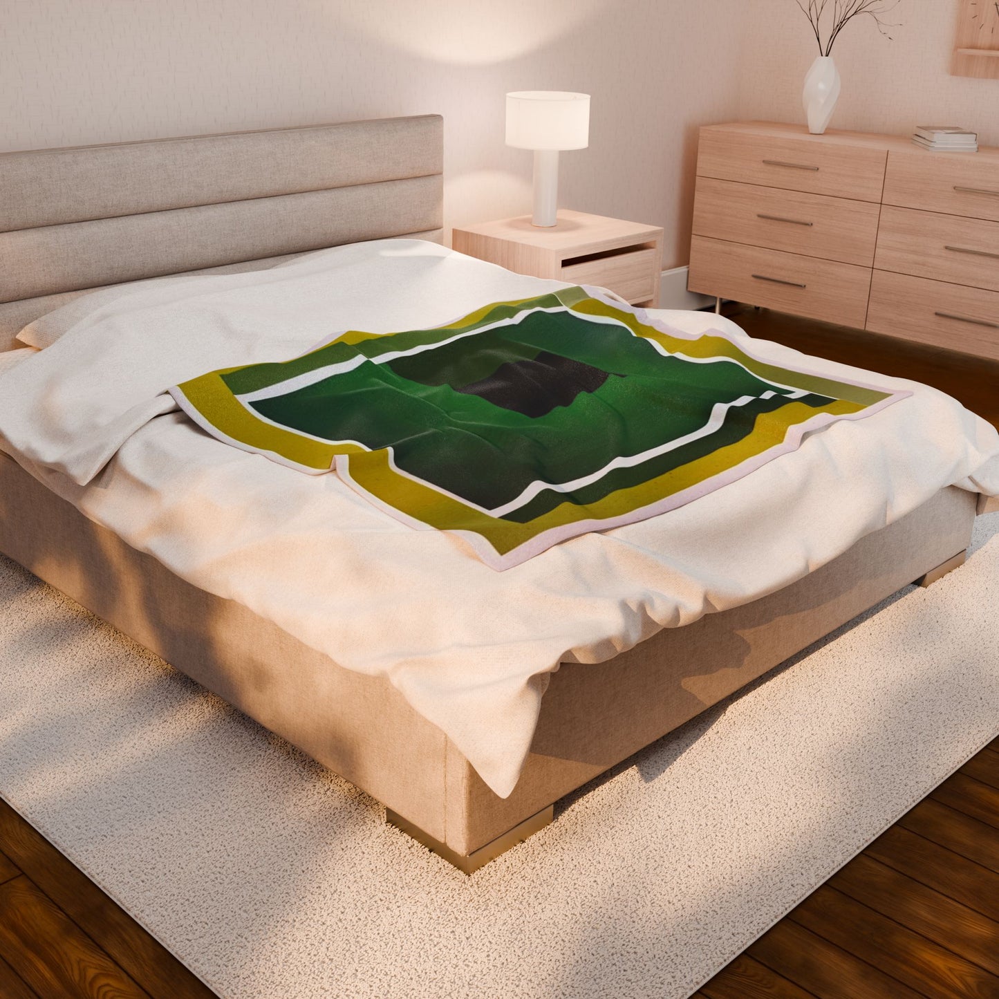 Alpha Shadow Velveteen Plush Blanket, 50" x 60"