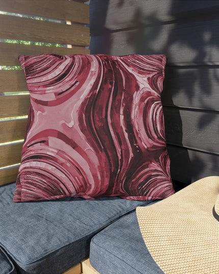 Uzi Spiral Ruby 20" x 20" Outdoor Pillow