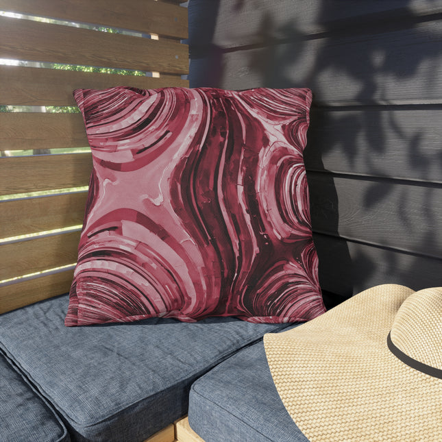 Uzi Spiral Ruby 20" x 20" Outdoor Pillow