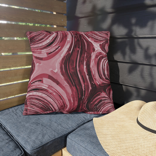 Uzi Spiral Ruby 20" x 20" Outdoor Pillow