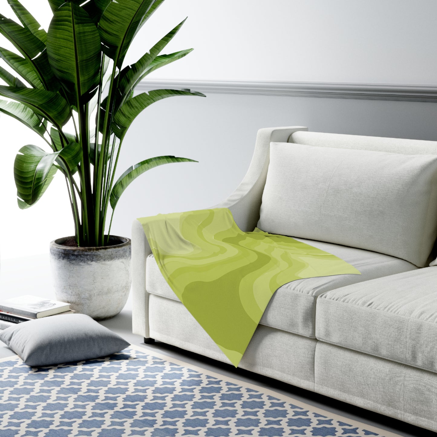 Lemon Wavey Baby Swaddle 30″×40″ Blanket