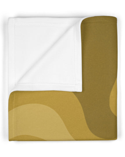 Brown Wavey Soft Fleece Baby Blanket, 30" x 40"