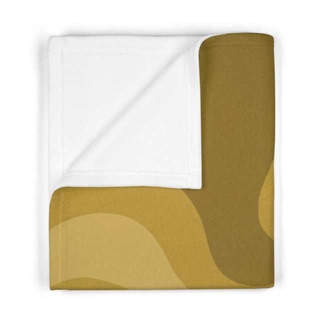 Brown Wavey Soft Fleece Baby Blanket, 30" x 40"