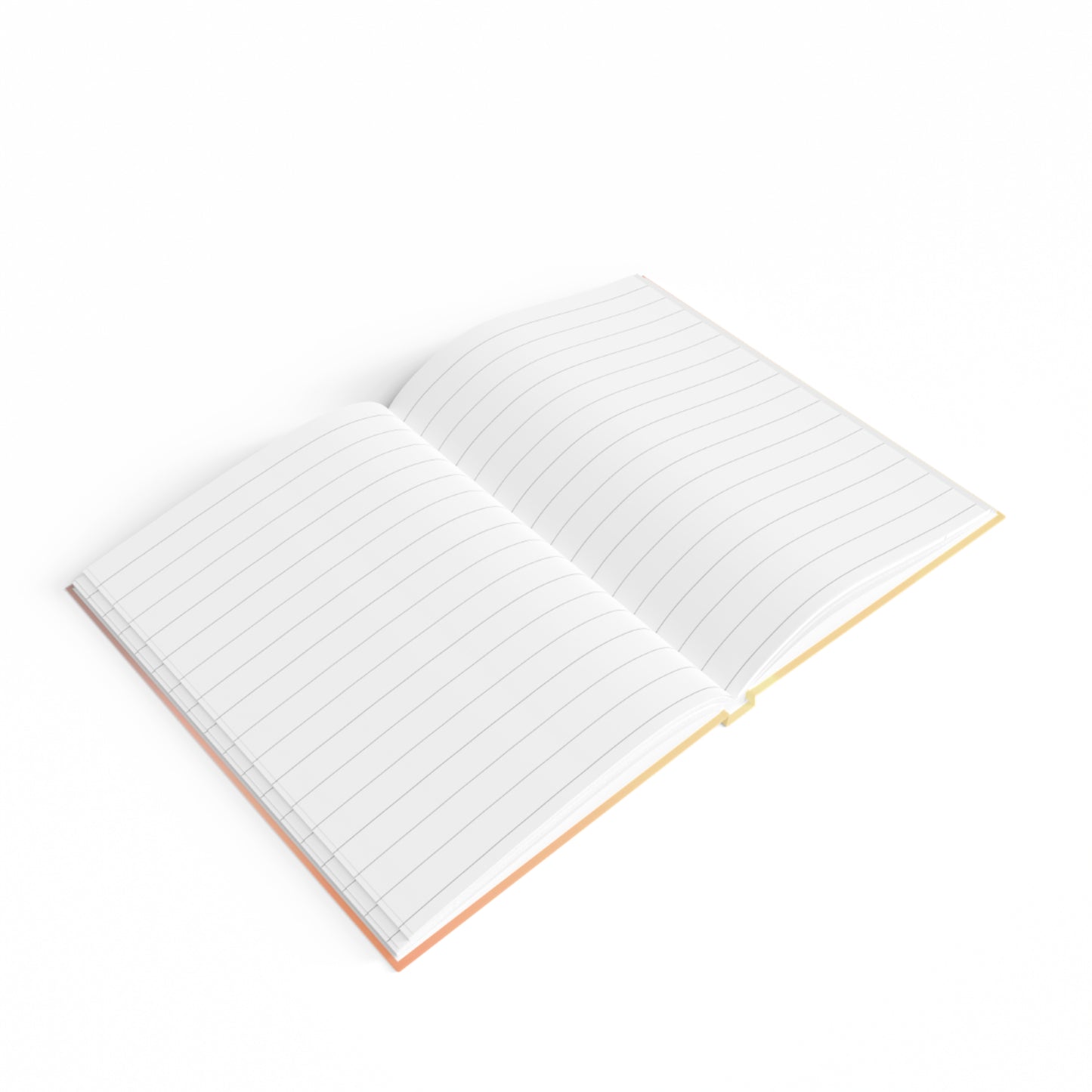 Hot Peach Fade 5" x 7" Journal - 128 Ruled Line pages