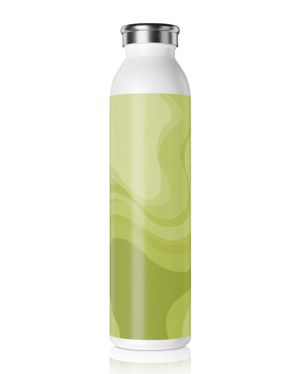 Lemon Wavey Slim Water Bottle, 20 oz White