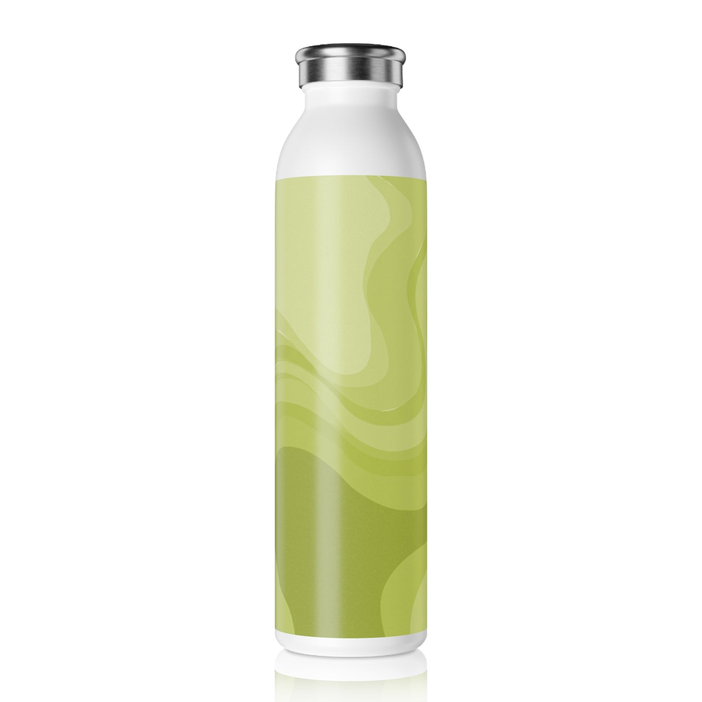Lemon Wavey Slim Water Bottle, 20 oz White