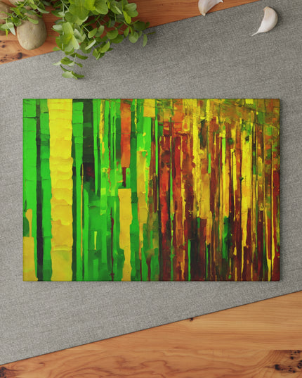 Striped Beta 8" x 11" Glass Cutting Board