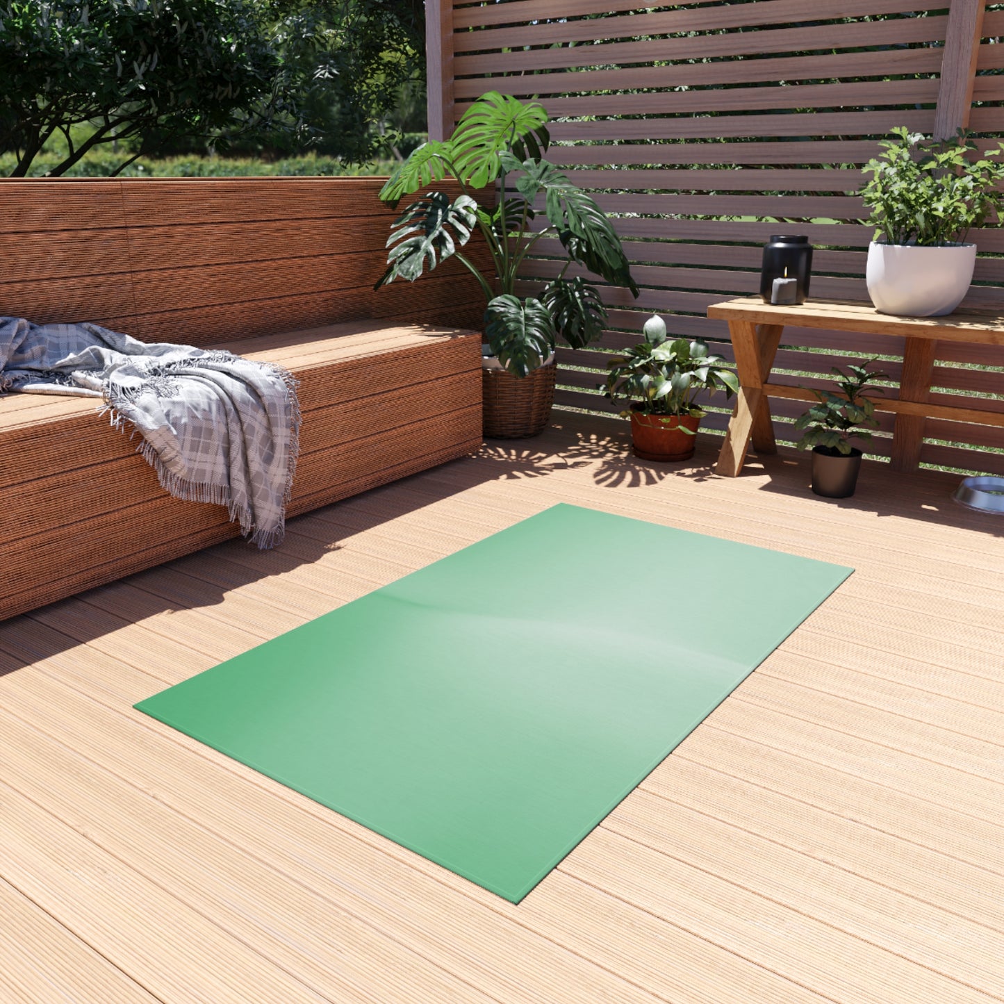 Mint Fade Outdoor Rug, 36" x 60"