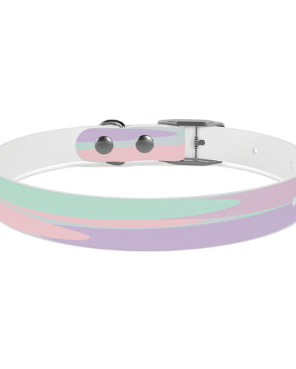Pastel Peach and Soft Green Patches Small Dog Collar