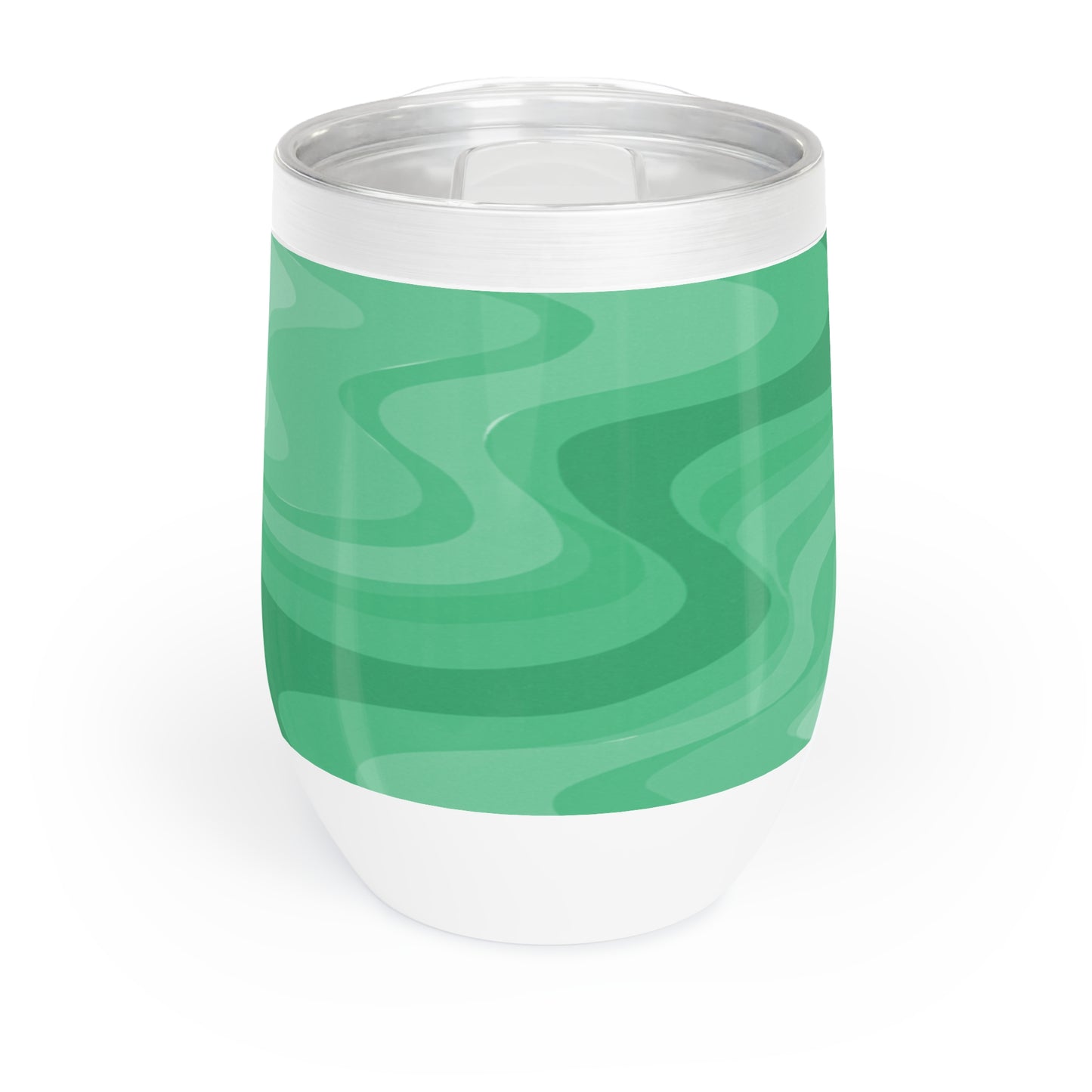 Mint Green Wavey 12 oz Chill Wine Tumbler