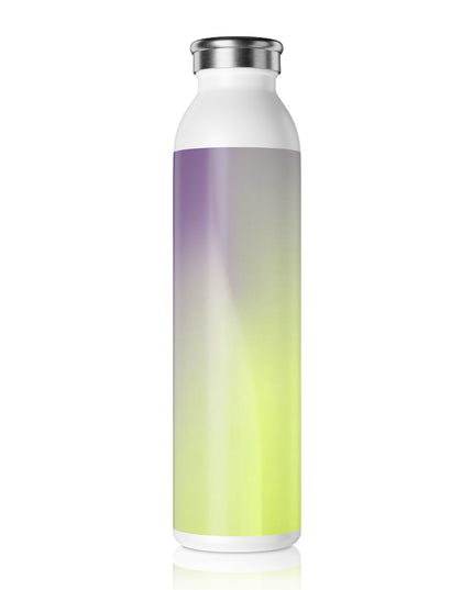 Purple Golden Fade Slim Water Bottle, 20 oz White