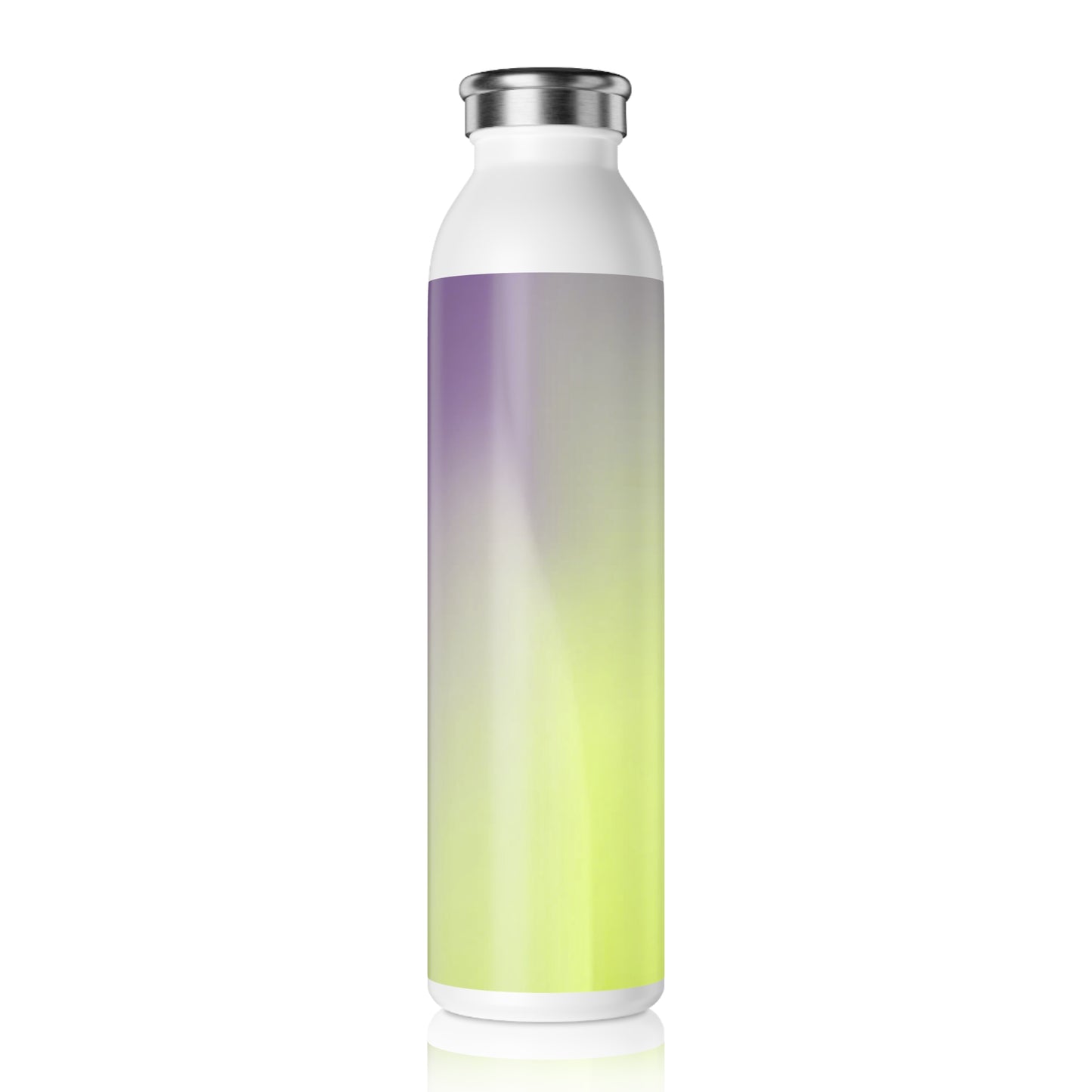 Purple Golden Fade Slim Water Bottle, 20 oz White