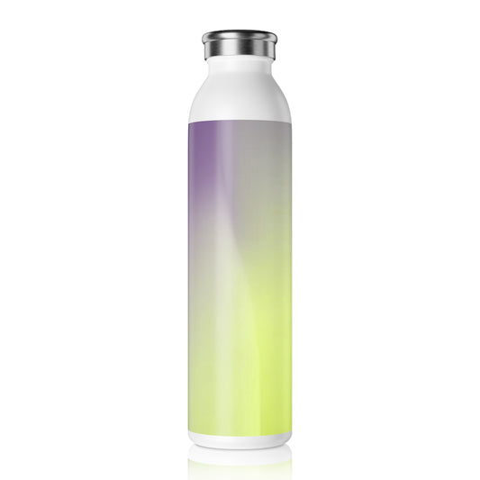 Purple Golden Fade Slim Water Bottle, 20 oz White