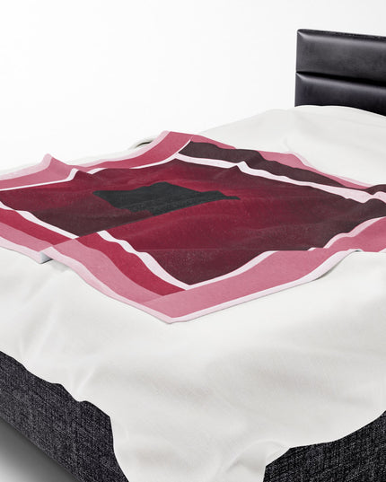 Red Shadow Velveteen Plush Blanket, 50" x 60"