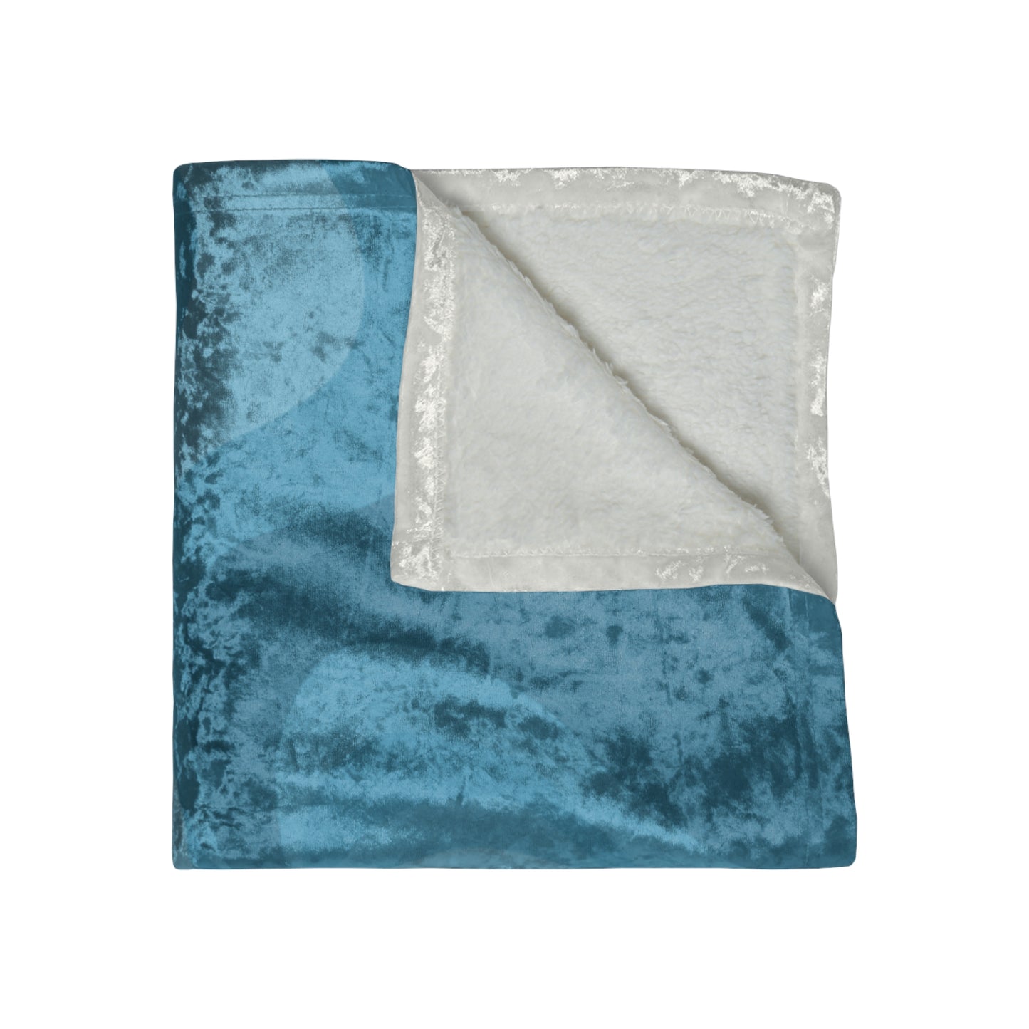Sky Blue Wavey 50" x 60" Crushed Velvet Blanket