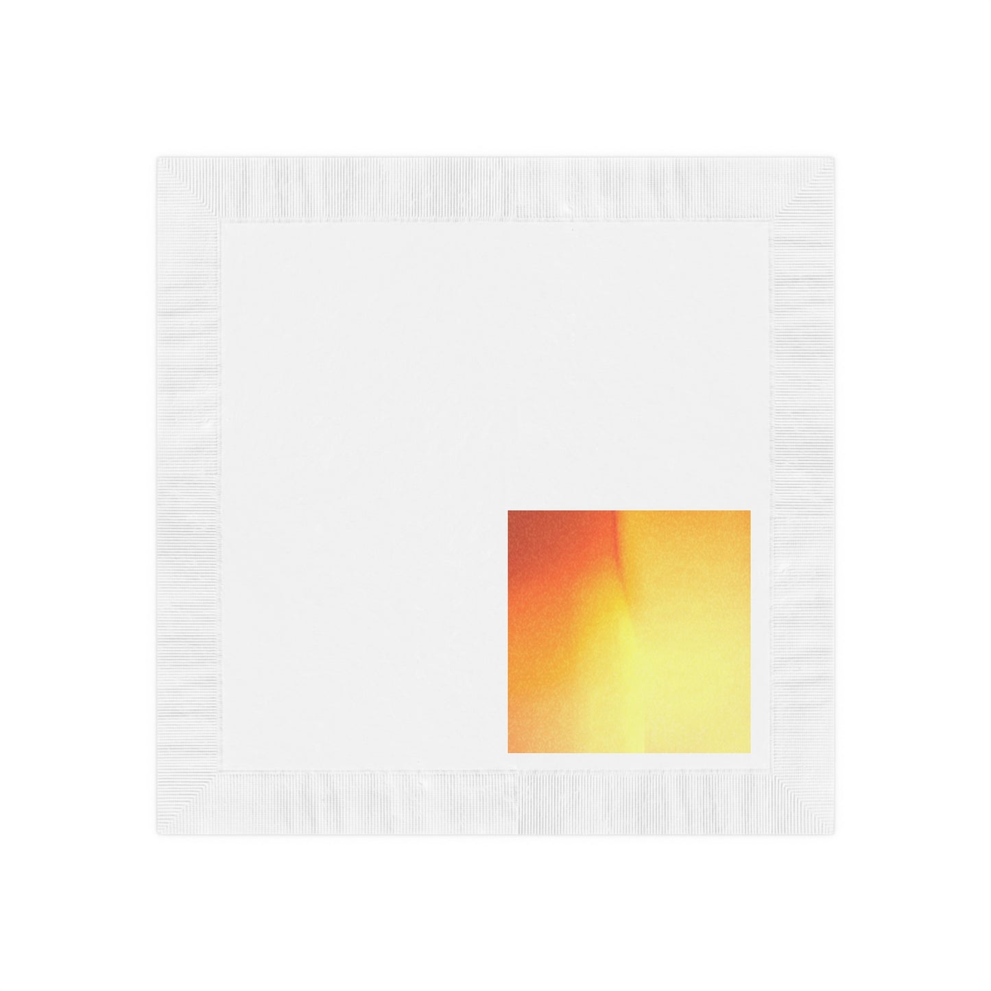 Phoenix Fade White Coined Napkins, 6.5" x 6.5"