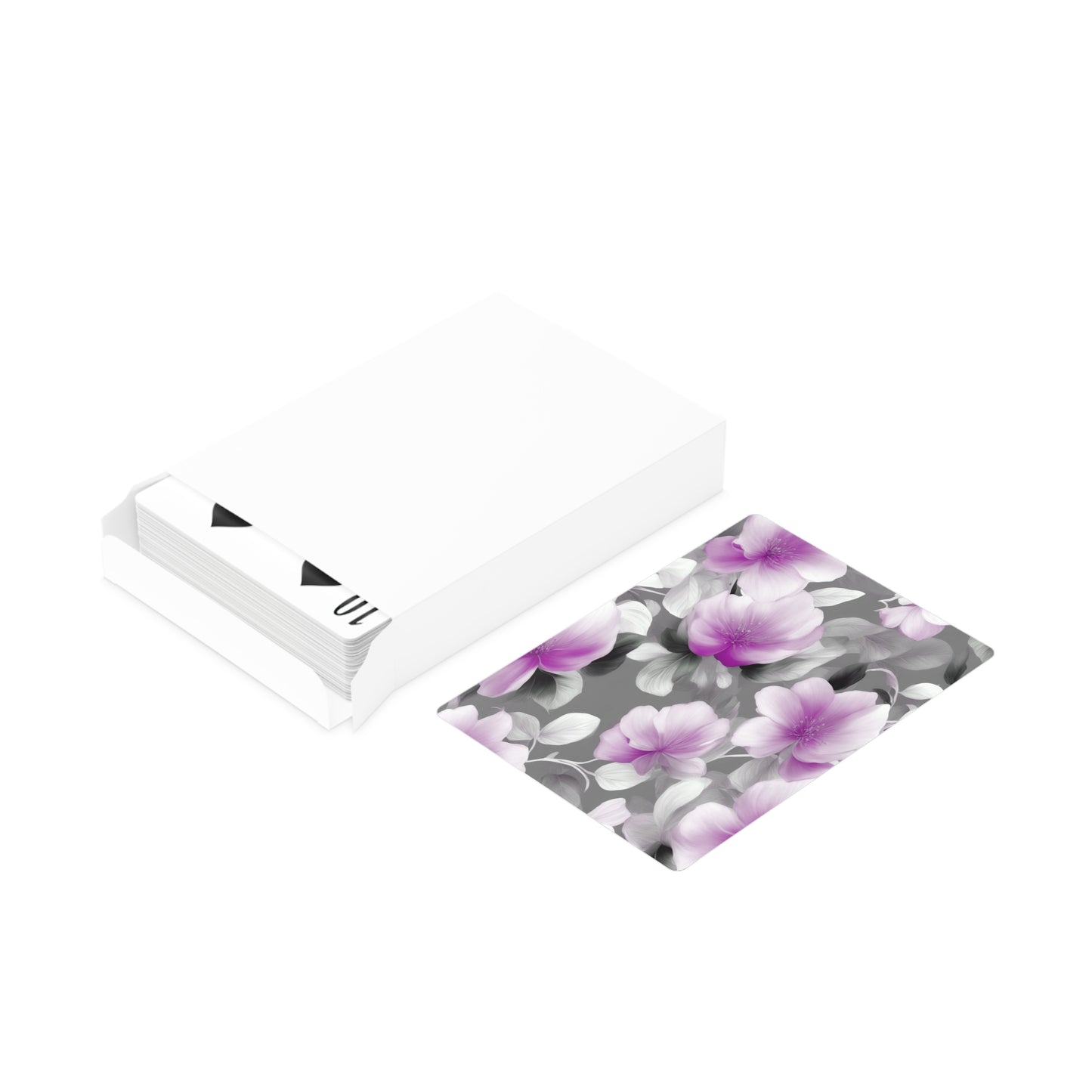 Purple Blossom Floral Bunch Poker Cards