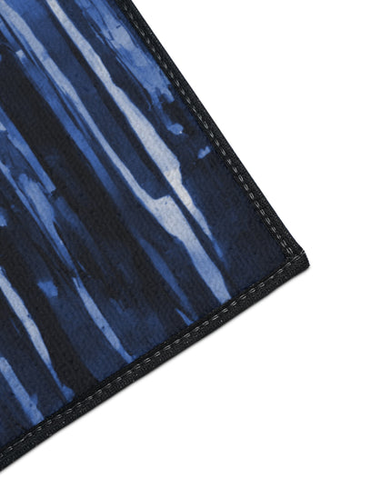 Striped Deep Blue 24" x 36" Heavy Duty Floor Mat