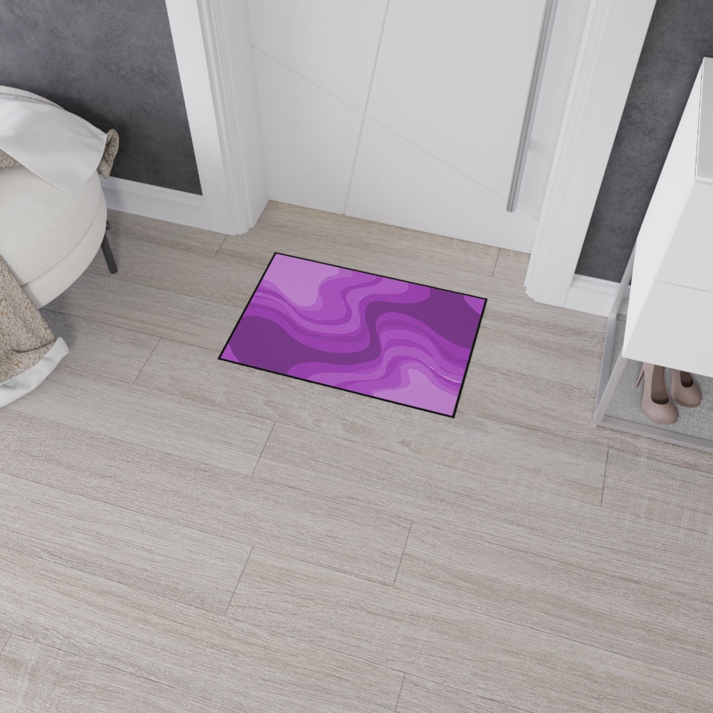 Wavey Purple Wavey 18" x 27" Heavy Duty Floor Mat