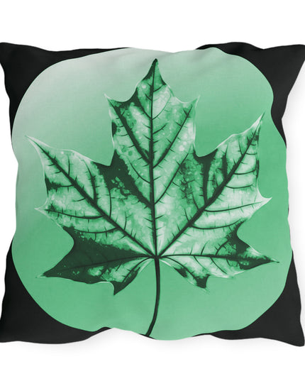 Tif Green Maple Leaf 20" x 20" Outdoor Pillow