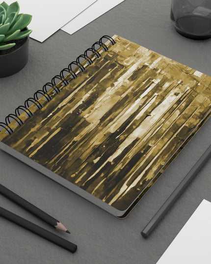 Striped Light Brown Spiral Bound Journal, 5" x 7" 150 pages