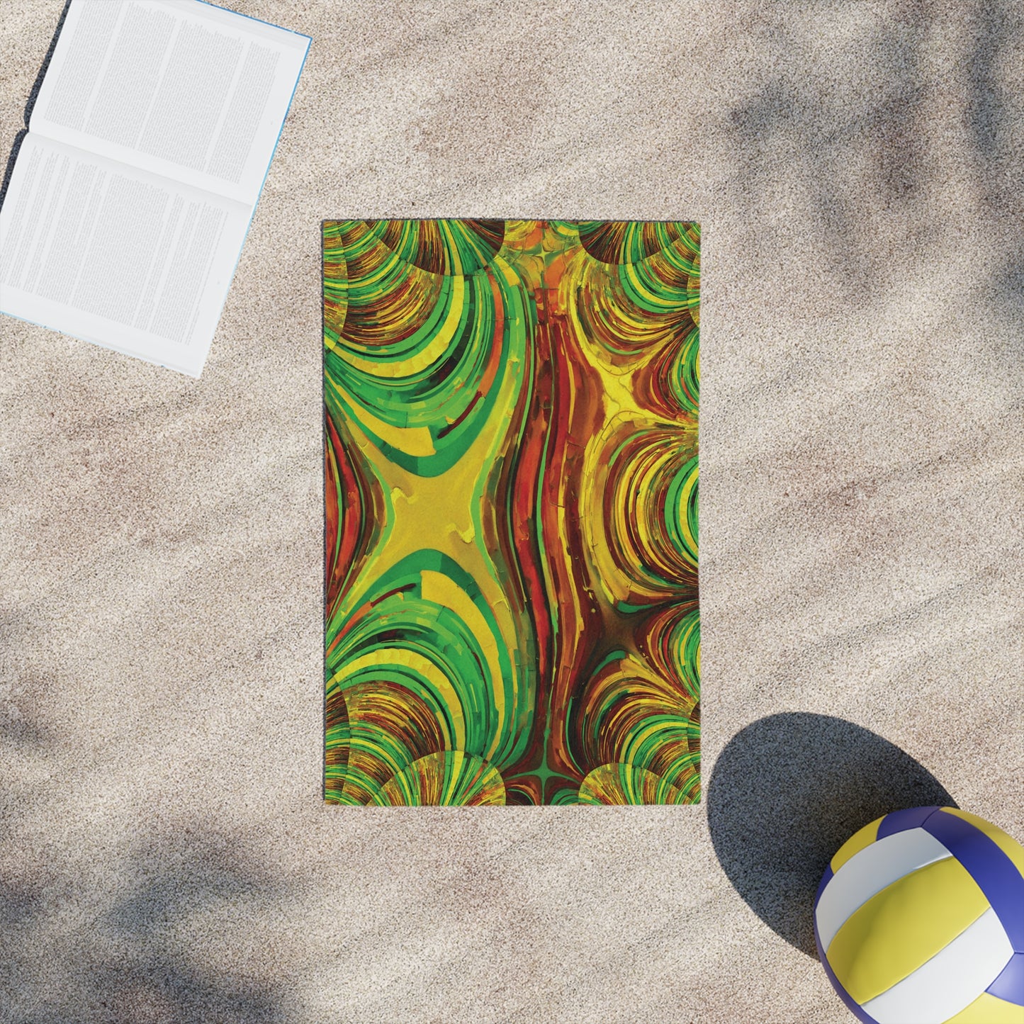 Uzi Spiral Beta Beach Towel, 18" x 27"