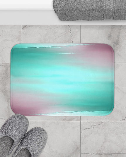 Green Sea Lavender Fog 24" x 17" Bath Mat