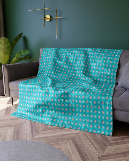 Tif Green Star-crossed Bodies Crushed Velvet Blanket, 50" x 60"