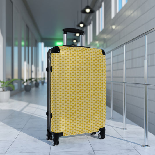 Lemongrass Star-crossed Bodies Medium Suitcase with built in lock, 4 double-wheels, telescopic handle, and ABS back hard-shell
