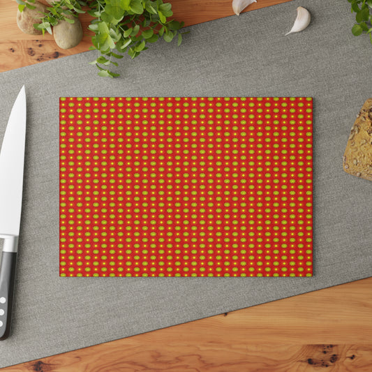Late Evening Star-crossed Bodies Glass Cutting Board,  8" x 11"