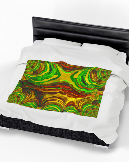 Uzi Spiral Beta Velveteen Plush Blanket, 50" x 60"