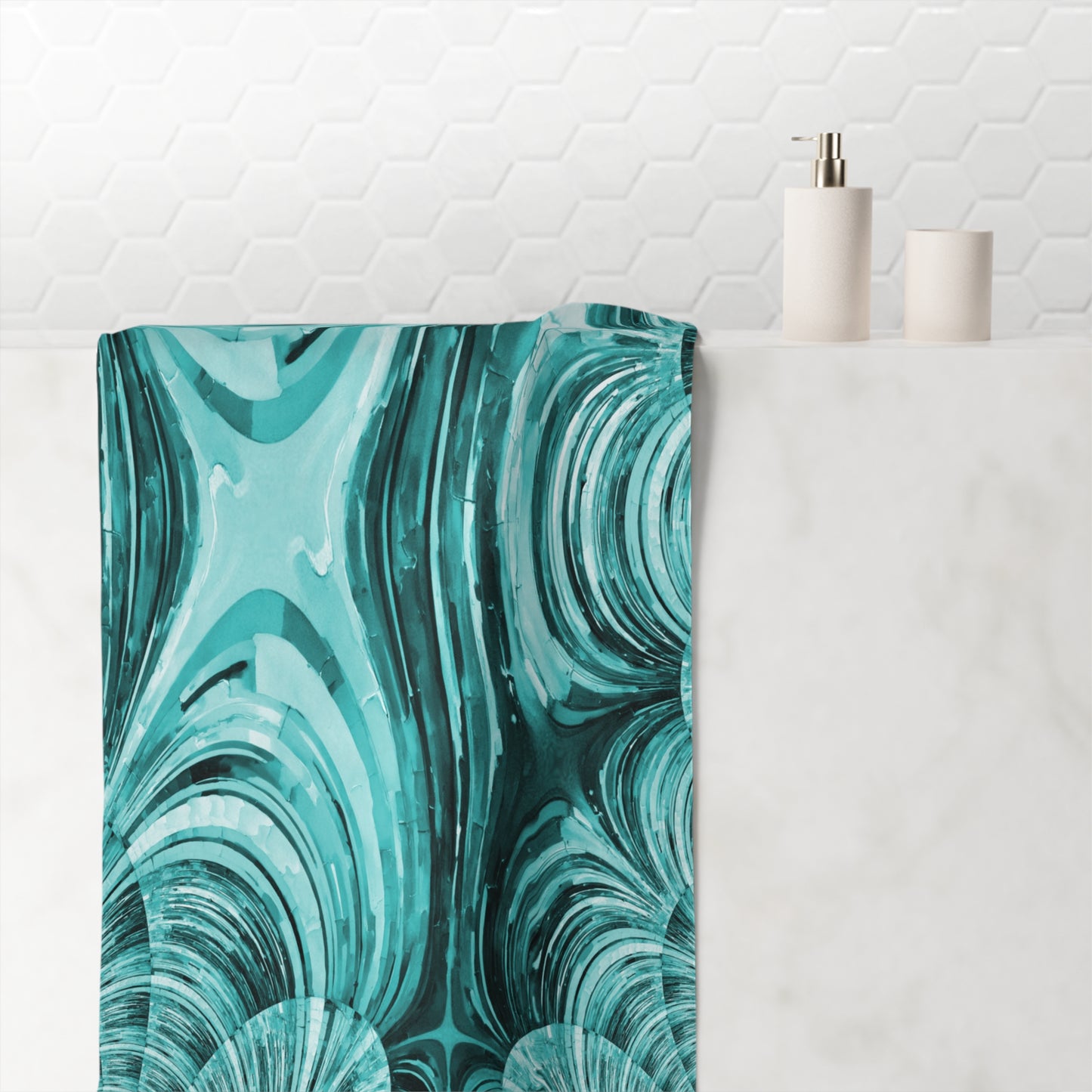 Uzi Spiral Tif Mink-Cotton Towel (50% polyester, 50% cotton),  30" x 60"