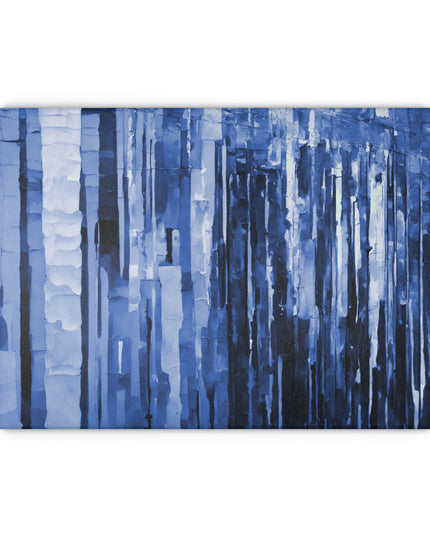Striped Deep Blue 11" x 15" Glass Cutting Board
