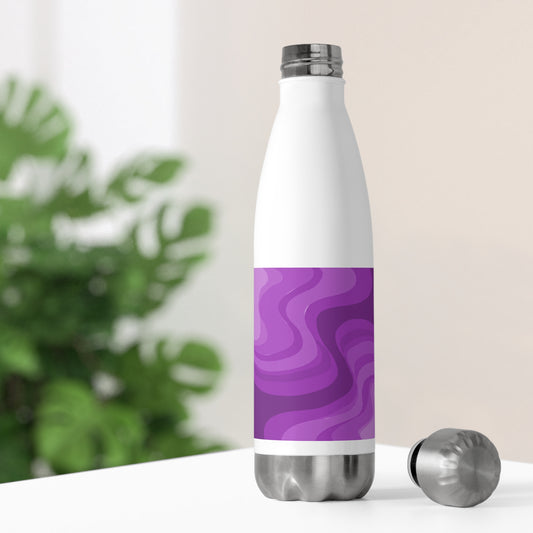Wavey Purple Wavey 20oz Insulated Water Bottle