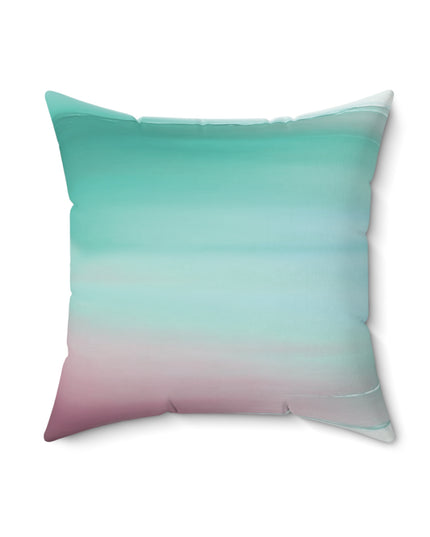 Green Sea Lavender Fog 18" x 18" Faux Suede Square Pillow