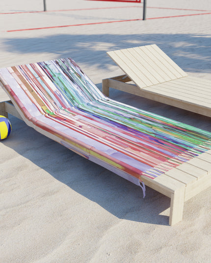 Striped Pastels 38" × 81" Boho Beach Cloth