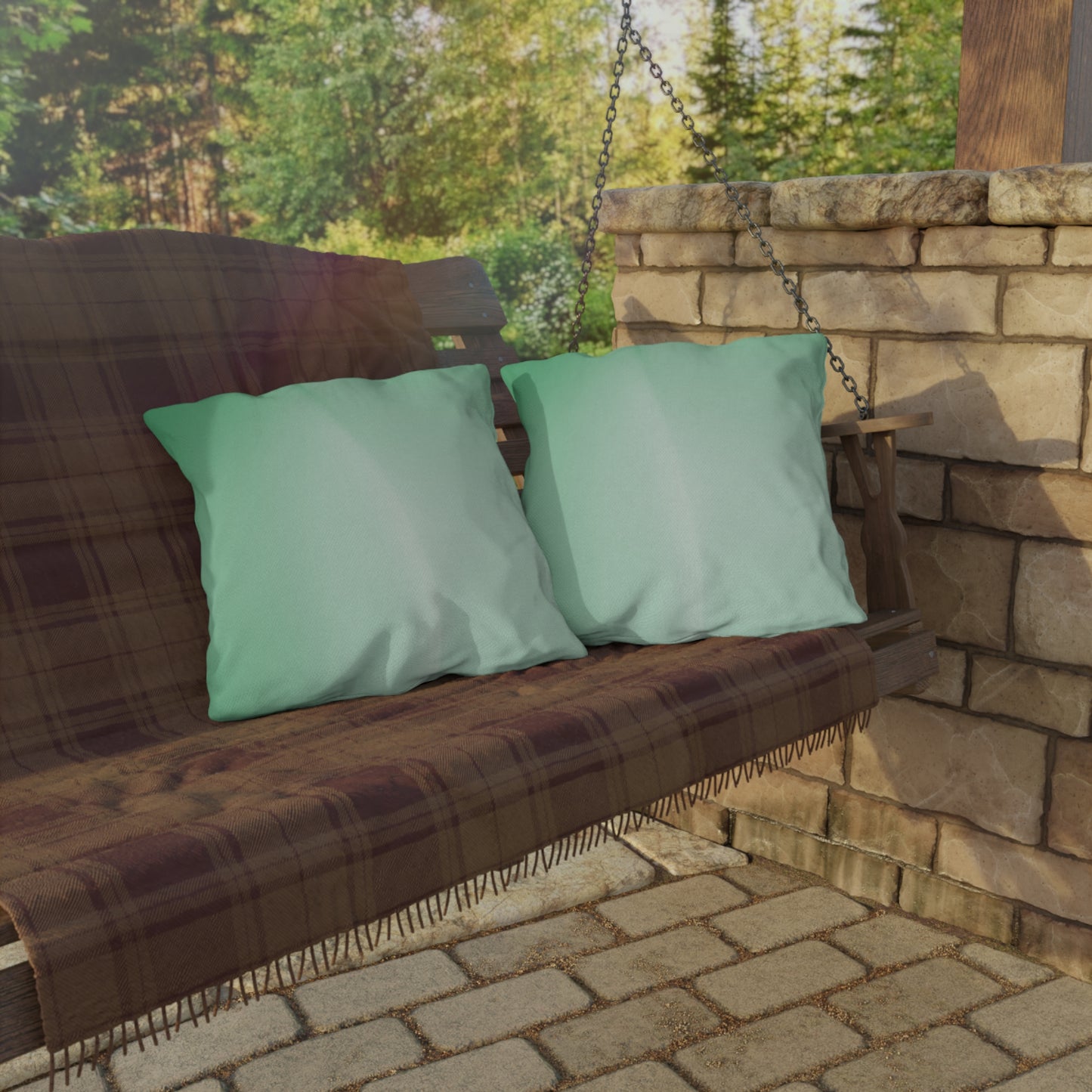 Mint Fade 20" x 20" Outdoor Pillow
