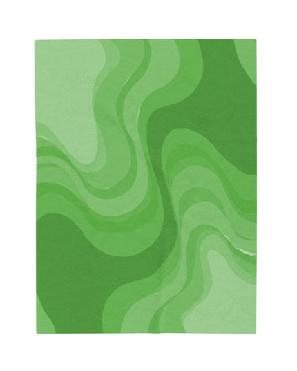 Greenie Meanie Wavey Velveteen Plush Blanket, 30" x 40"