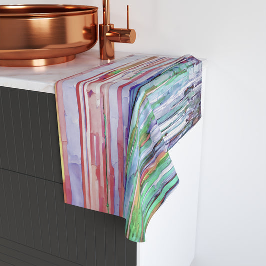 Striped Pastels Hand Towel, 16" x 28"