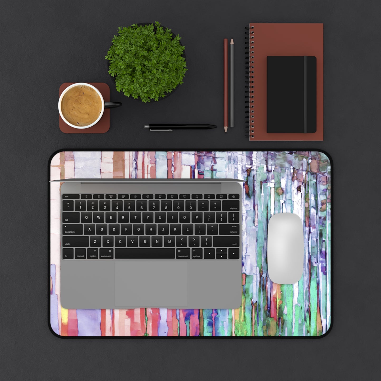 Striped Pastels 12" x 18" Desk Mat