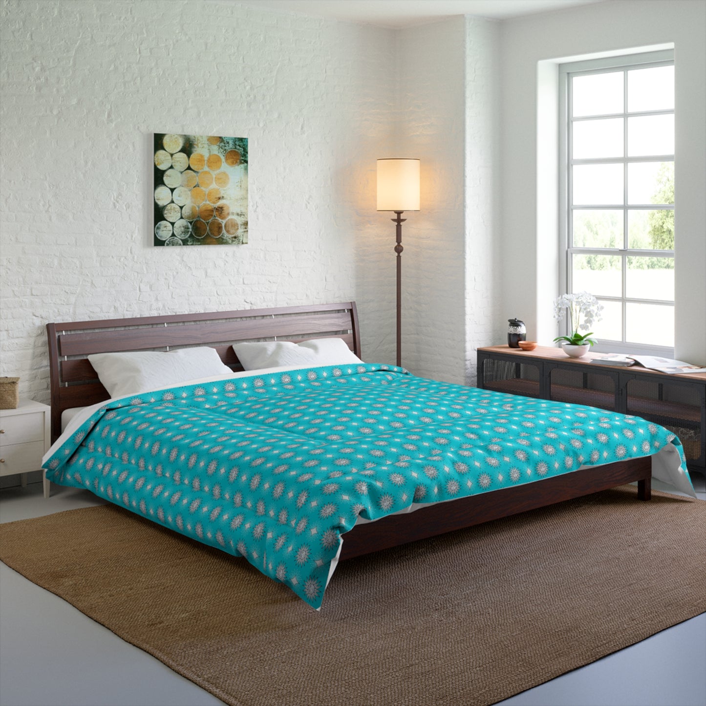 Tif Green Star-crossed Bodies Comforter, 104" × 88"