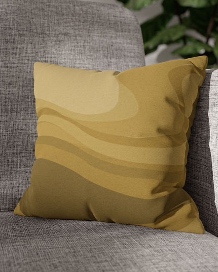 Brown Wavey Spun Polyester Square Pillowcase, 14" x 14"