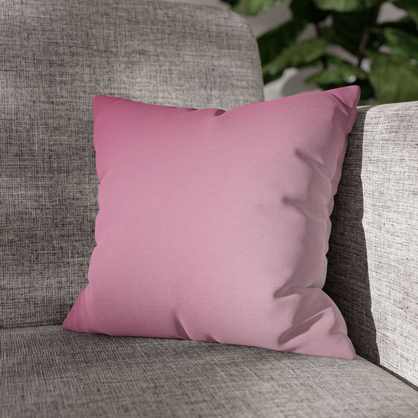 Pink Blush Fade Spun Polyester Square Pillowcase, 14" x 14"