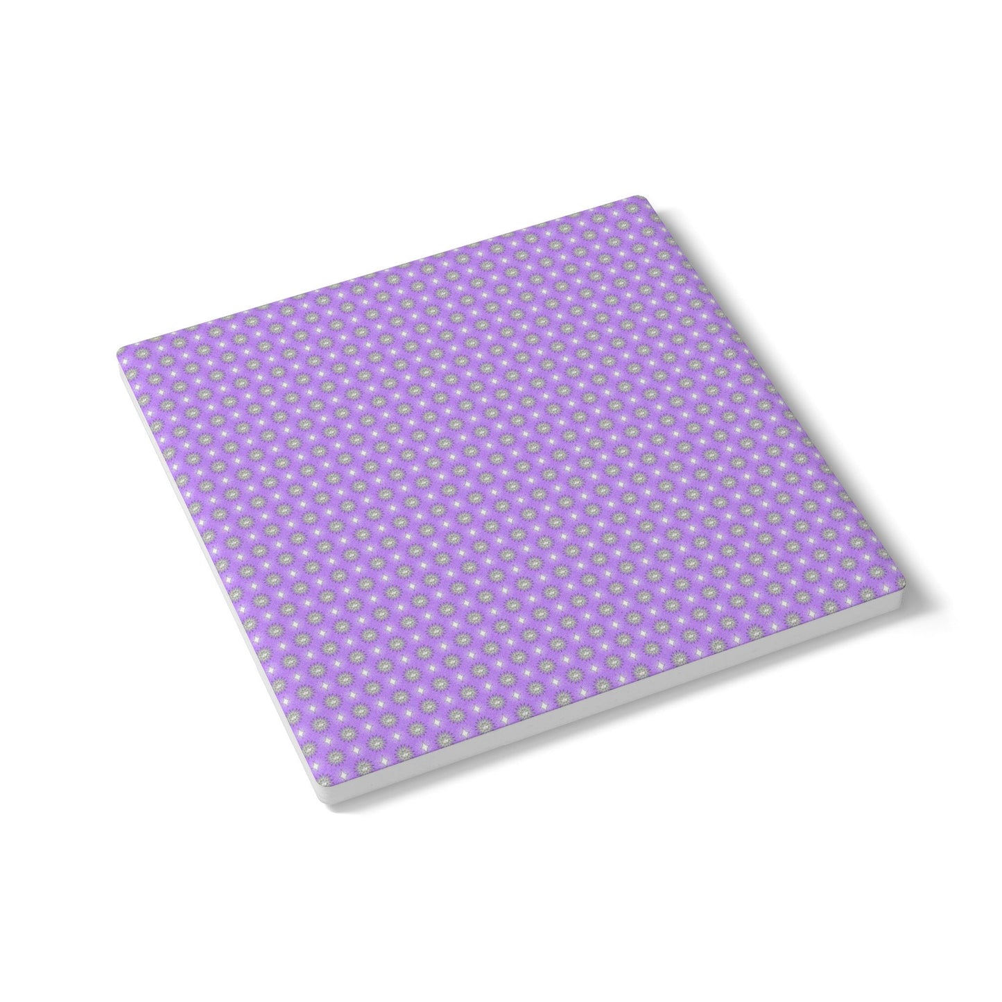 Lavender Star-crossed Bodies Square Ceramic Coaster, 4" x 4"