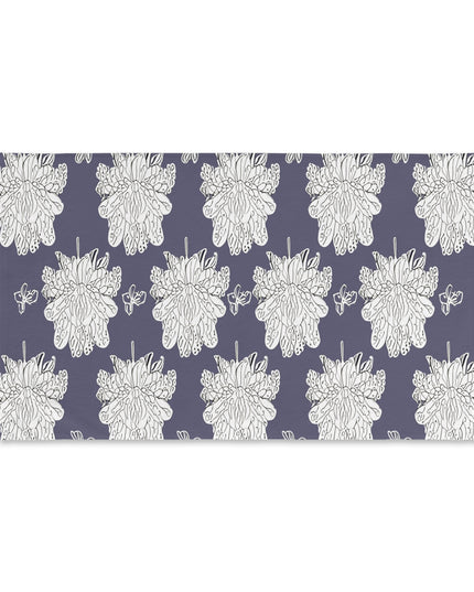White Floral Butterflies Hand Towel, 16" x 28"