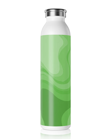 Greenie Meanie Wavey Slim Water Bottle, 20 oz White