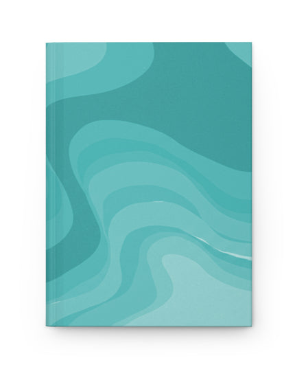 Tif Green Wavey 5.75" x 8" Hardcover Journal Matte with 150 lined pages